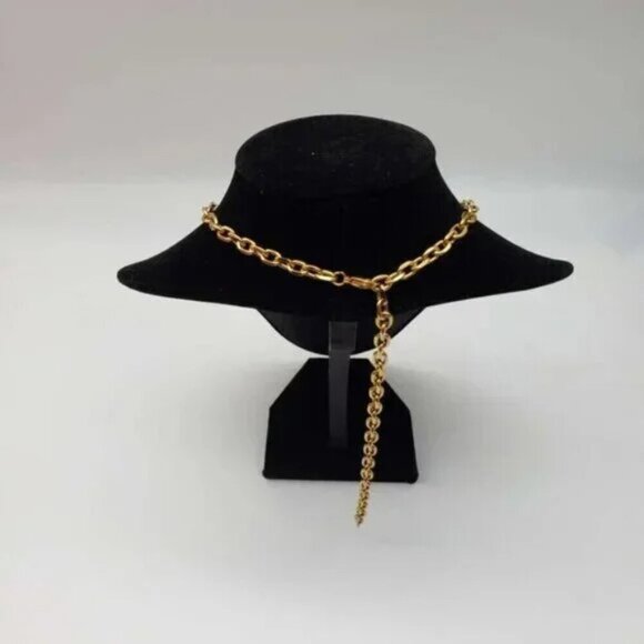 100% Auth Louis Vuitton Lock & Key with Gold Plated Gold Chain Necklace - Picture 7 of 8